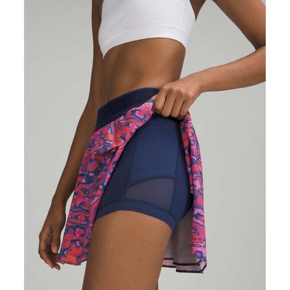 Lululemon Court Rival High Rise Skirt 6 Tall Chroma Clash Multi Mineral- FLAWED - Picture 9 of 16
